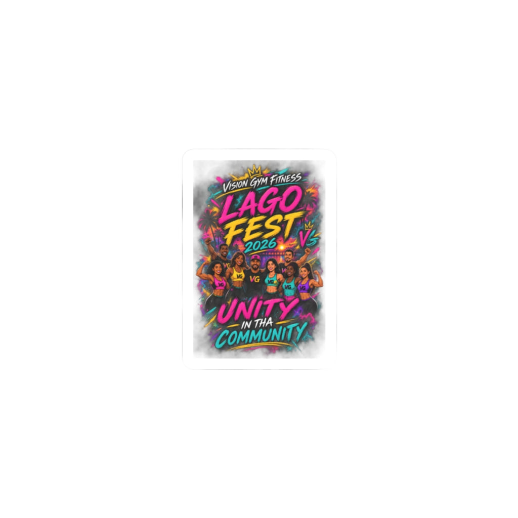 Kiss-Cut Sticker — Lagos Fest 2026 “Unity in the Community” Event Sticker