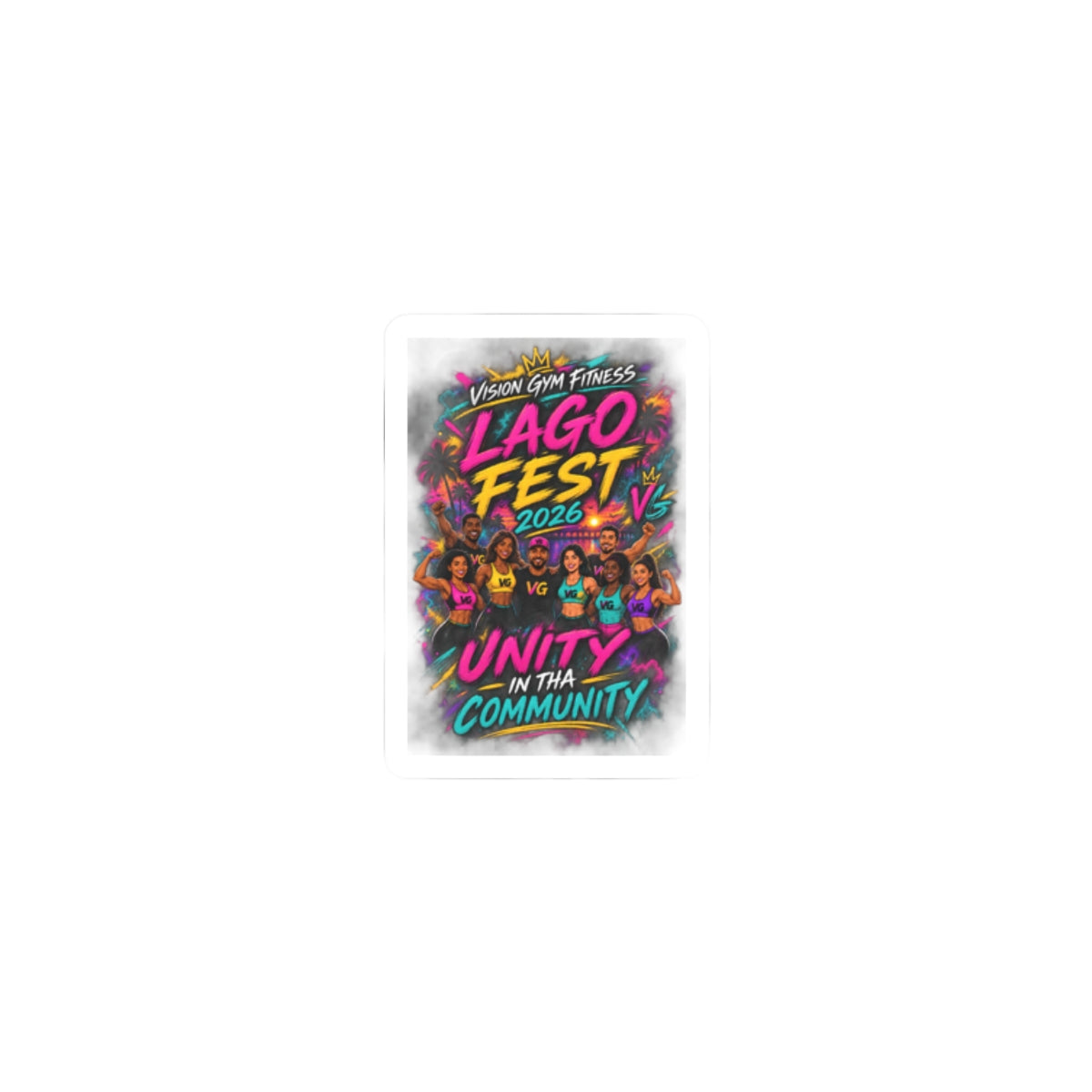 Kiss-Cut Sticker — Lagos Fest 2026 “Unity in the Community” Event Sticker