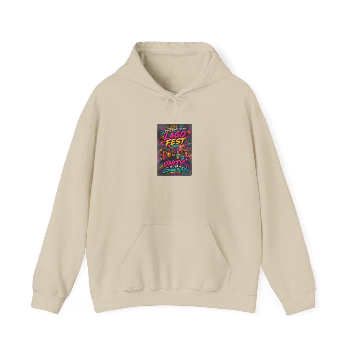 Festival Vibes Hoodie — 'Jago Fest' Colorful Retro Music Poster Design