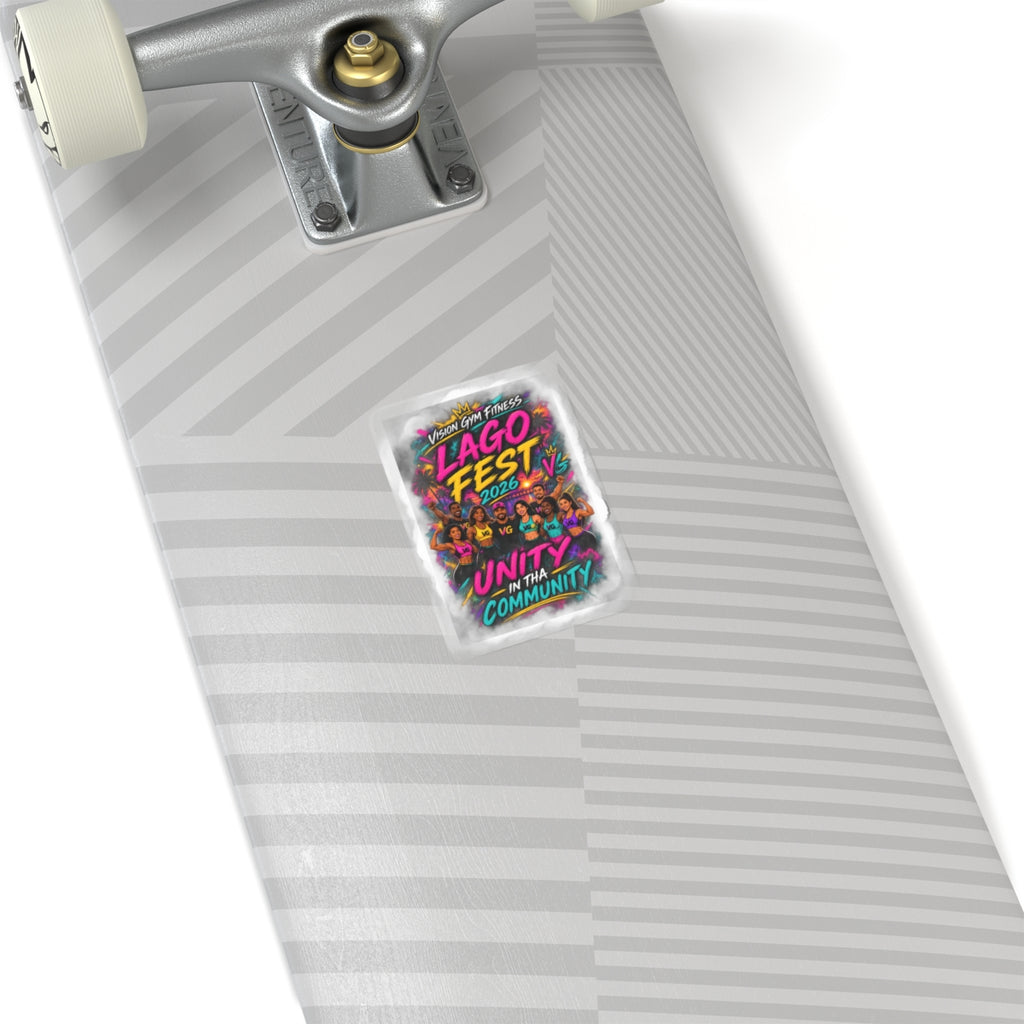 Kiss-Cut Sticker — Lagos Fest 2026 “Unity in the Community” Event Sticker