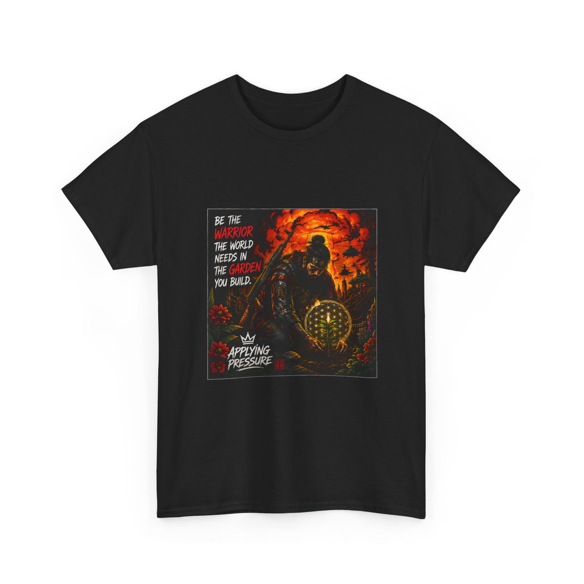 Applying Pressure Samurai Warrior Garden T-Shirt