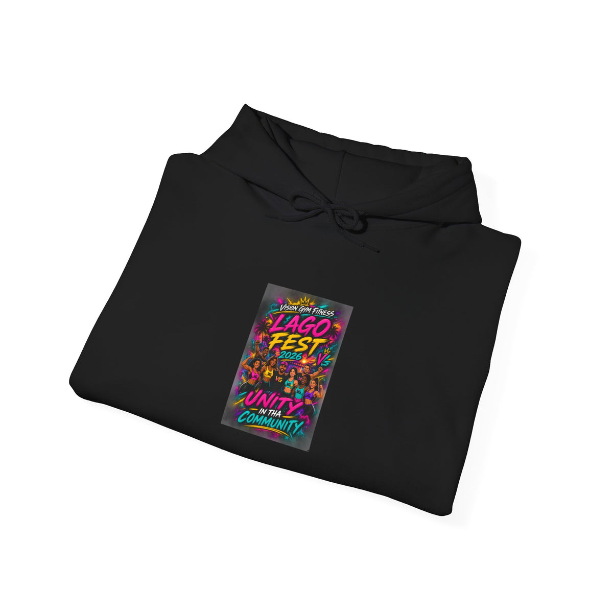 Festival Vibes Hoodie — 'Jago Fest' Colorful Retro Music Poster Design