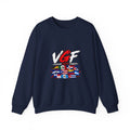 VG Fantasy Flag Crewneck Sweatshirt — VGF Logo with International Flag Collage