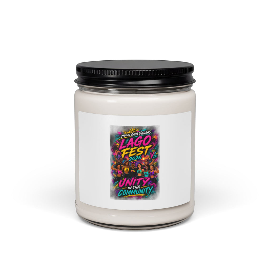 Lago Fest Unity Soy Candle — 9oz Scented Jar (Community Celebration)