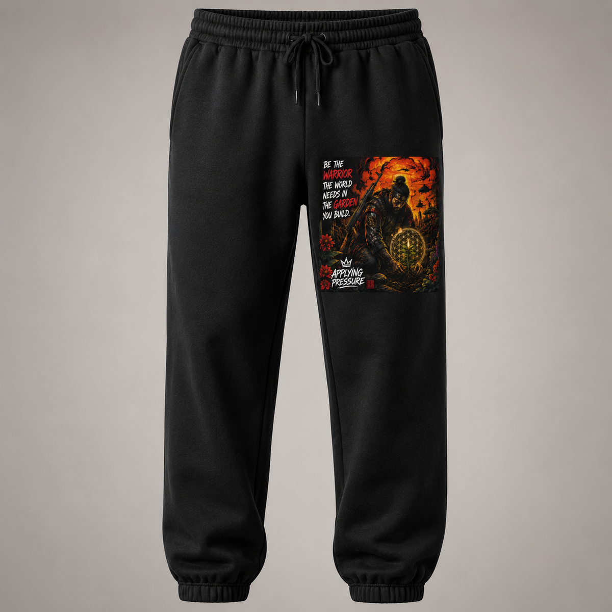 Applying Pressure Samurai Warrior Garden Sweatpants