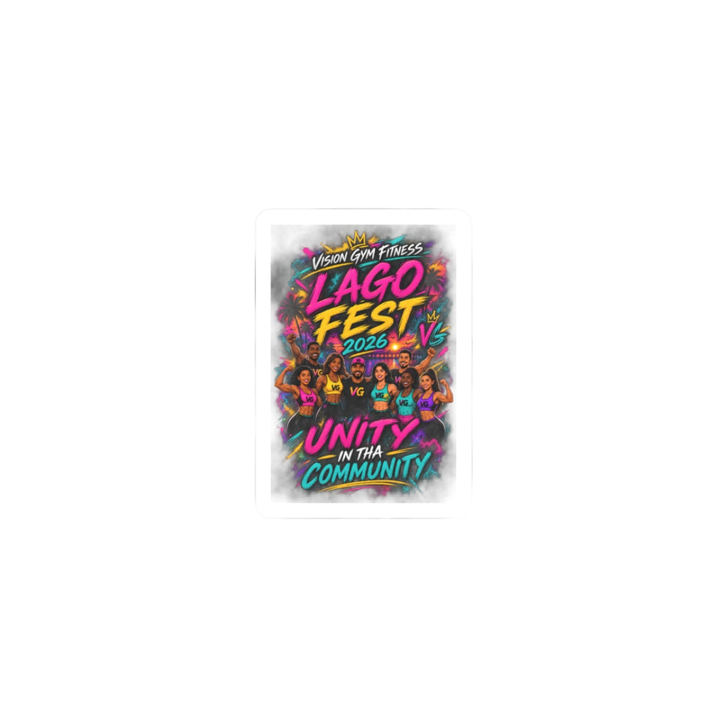 Kiss-Cut Sticker — Lagos Fest 2026 “Unity in the Community” Event Sticker