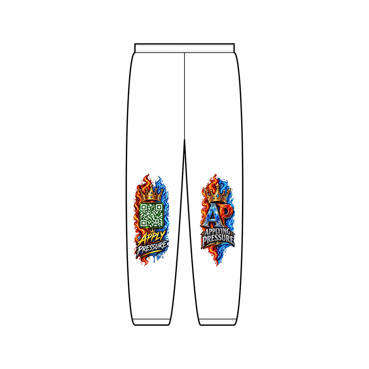 Graphic Sweatpants — Flame QR & 'Anything's Possible' Streetwear Joggers