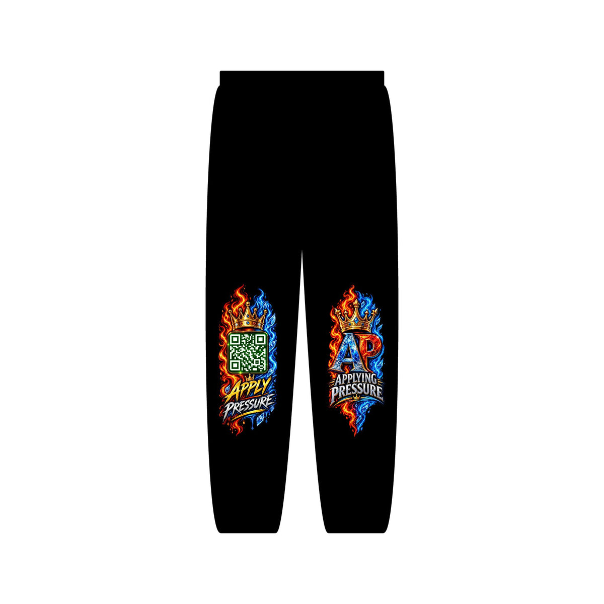 Graphic Sweatpants — Flame QR & 'Anything's Possible' Streetwear Joggers