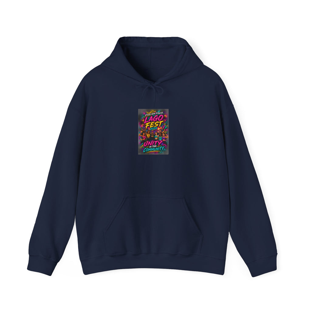 Festival Vibes Hoodie — 'Jago Fest' Colorful Retro Music Poster Design