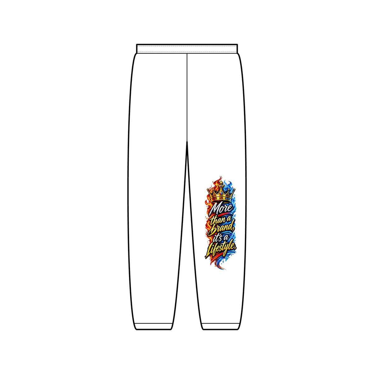 Graphic Sweatpants — Flame QR & 'Anything's Possible' Streetwear Joggers