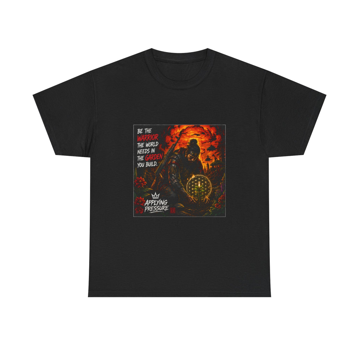 Applying Pressure Samurai Warrior Garden T-Shirt