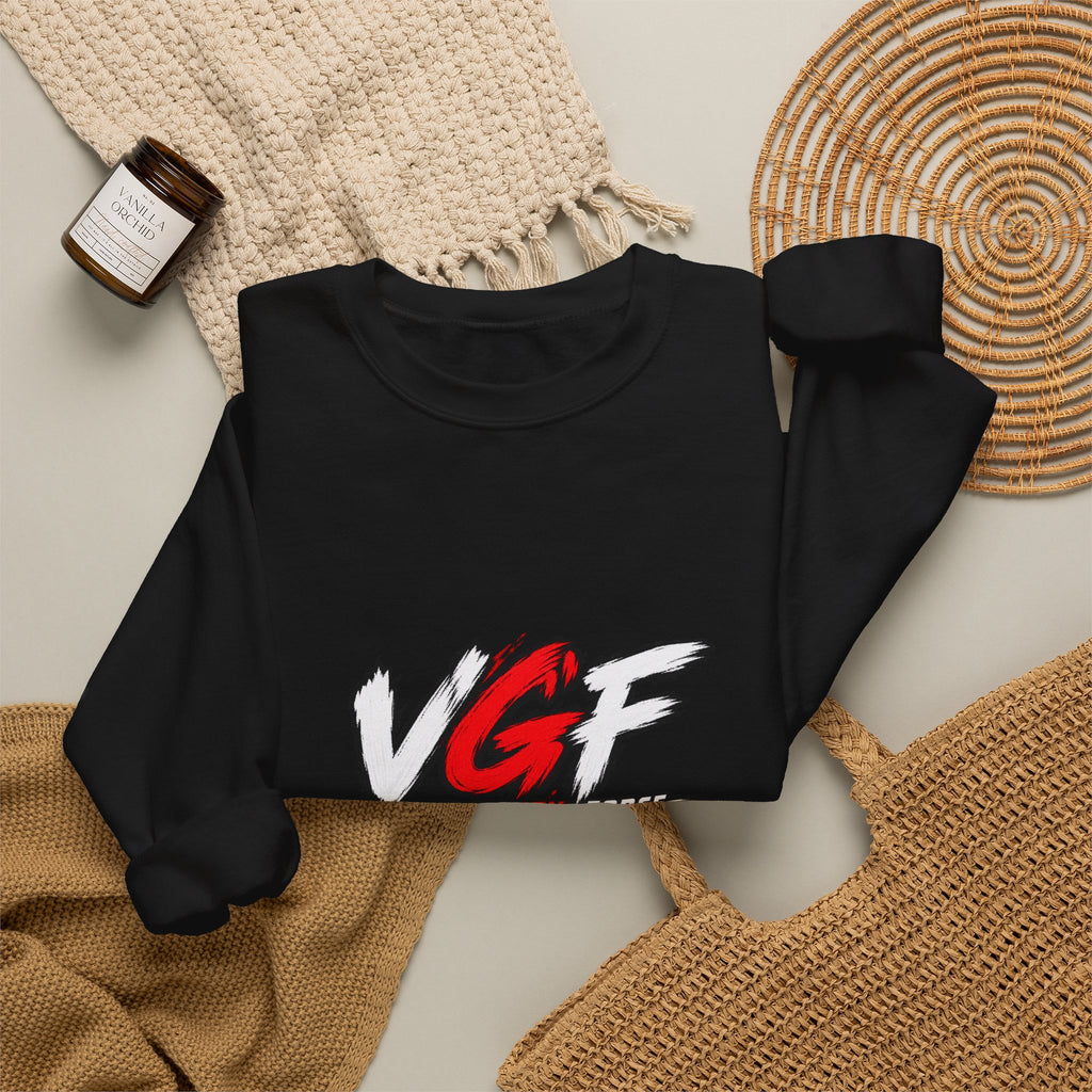 VG Fantasy Flag Crewneck Sweatshirt — VGF Logo with International Flag Collage