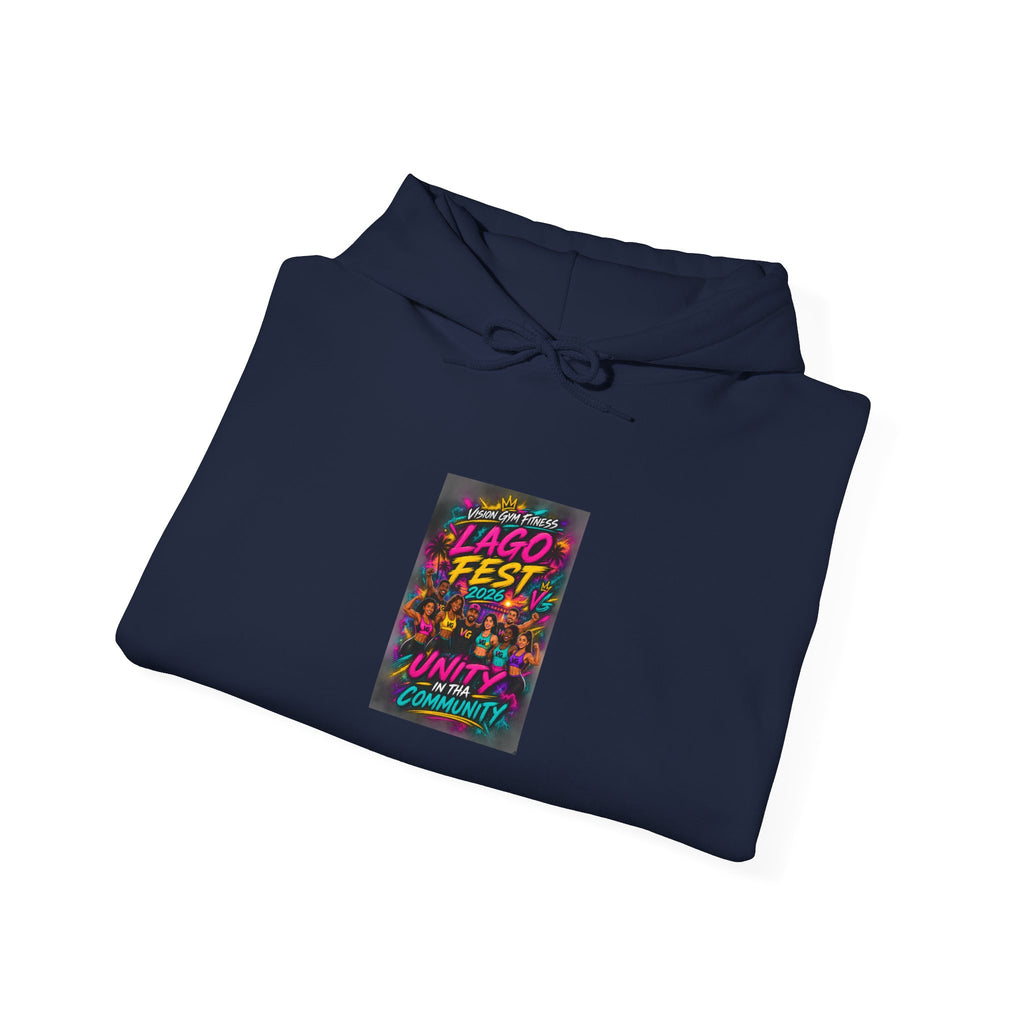 Festival Vibes Hoodie — 'Jago Fest' Colorful Retro Music Poster Design