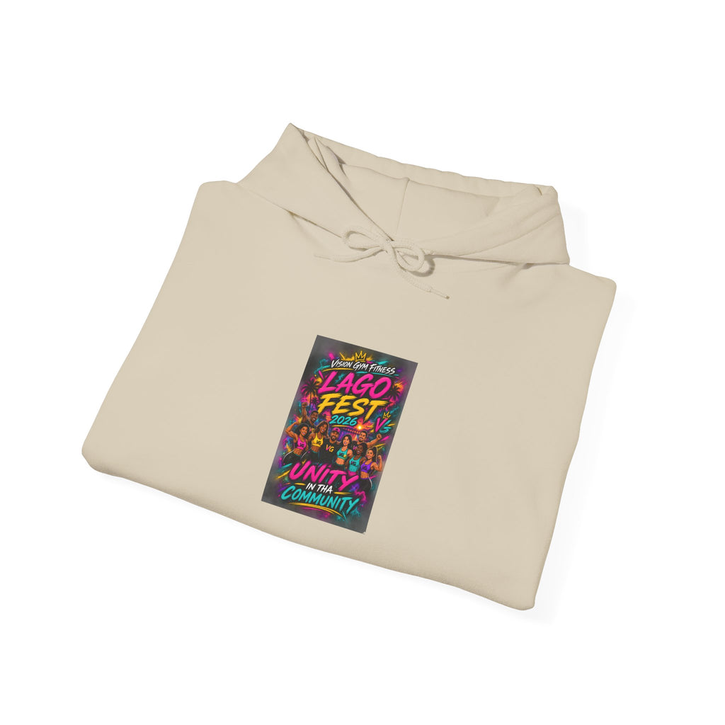 Festival Vibes Hoodie — 'Jago Fest' Colorful Retro Music Poster Design