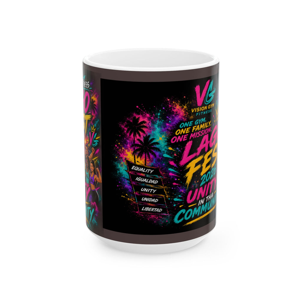 Lago Fest 2026 Ceramic Mug — Vision Gym Fitness "Unity in Tha Community" Event Souvenir (11oz/15oz)
